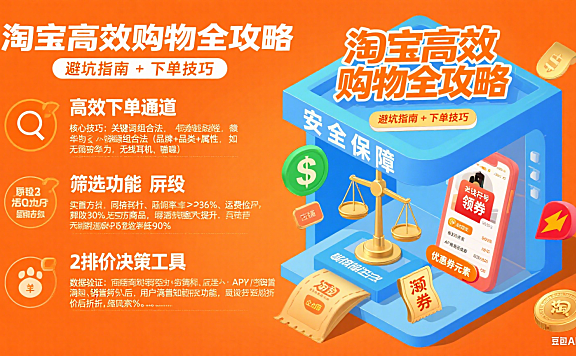 淘宝购物平台怎么用？用户避坑 + 高效下单全攻略