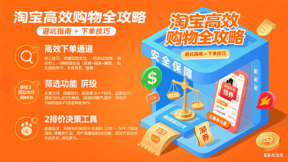 淘宝购物平台怎么用？用户避坑 + 高效下单全攻略