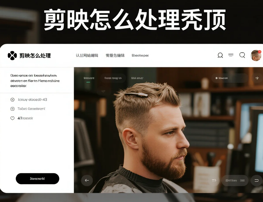 剪映怎么处理秃顶?3步自然补发+4个避坑技巧,新手不翻车