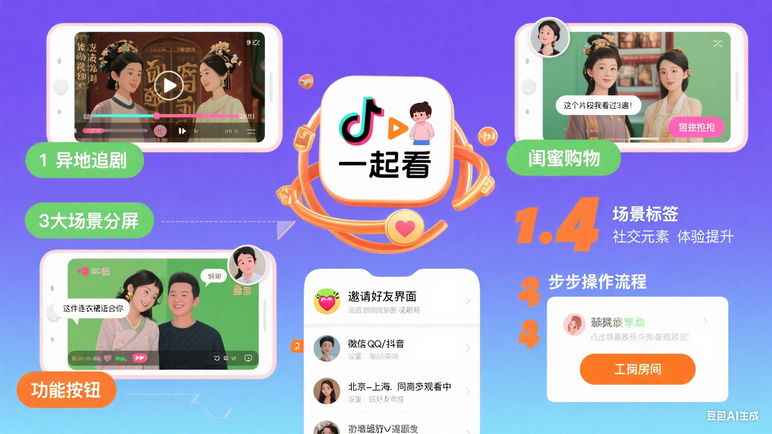 抖音一起看怎么用?3 大场景 + 4 步操作,追剧购物更爽