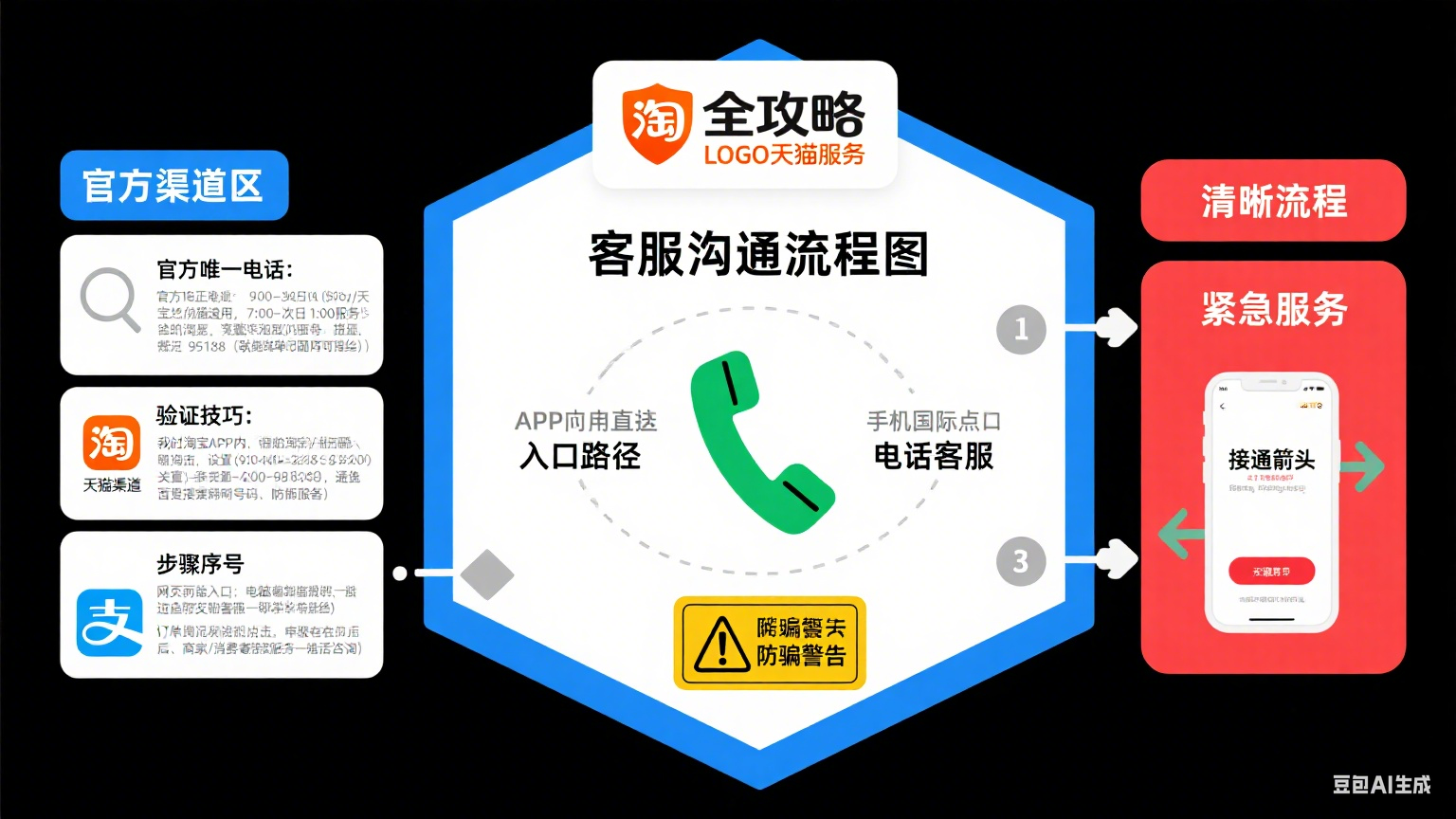 淘宝客服电话怎么打才有用?官方号码 + 人工接通 + 防骗全攻略