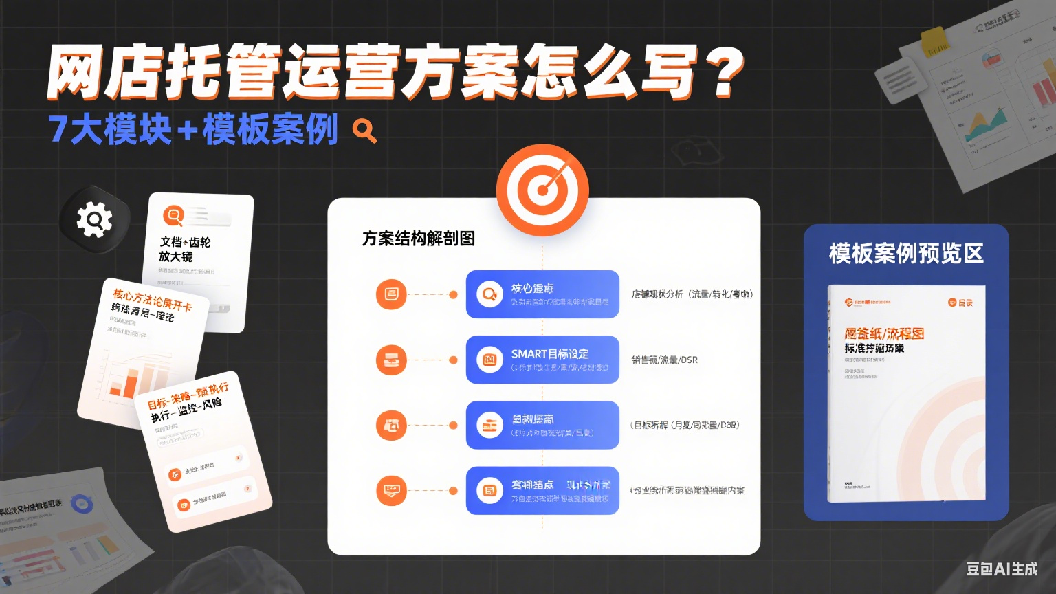 网店托管运营方案怎么写?7 大模块 + 模板案例