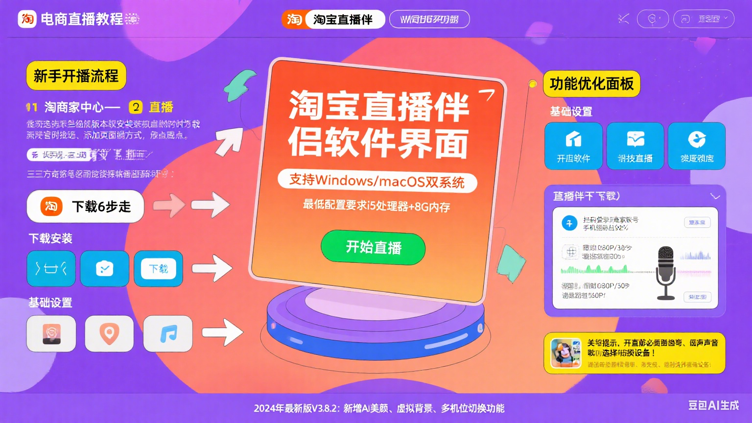 淘宝直播伴侣怎么用?新手开播 + 功能优化指南