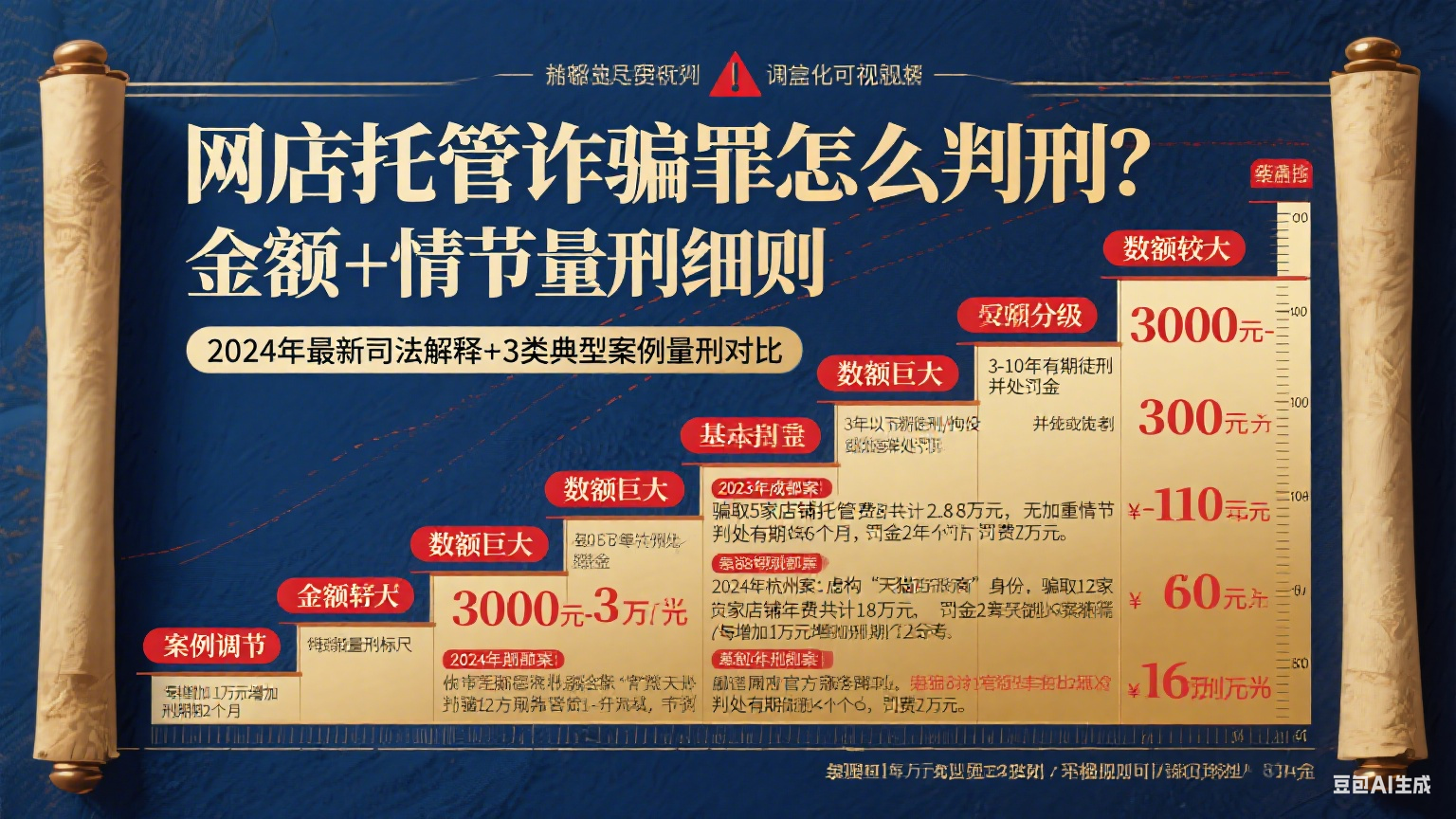 网店托管诈骗罪怎么判刑?金额 + 情节量刑细则