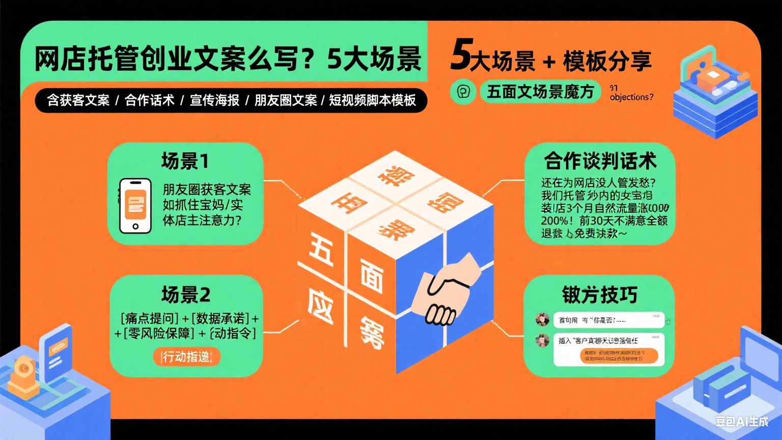 网店托管创业文案怎么写?5 大场景 + 模板分享