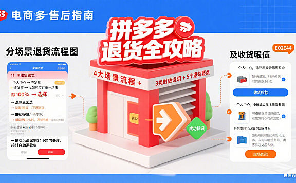 拼多多退货流程怎么操作？分场景步骤 + 退款时效 + 避坑攻略