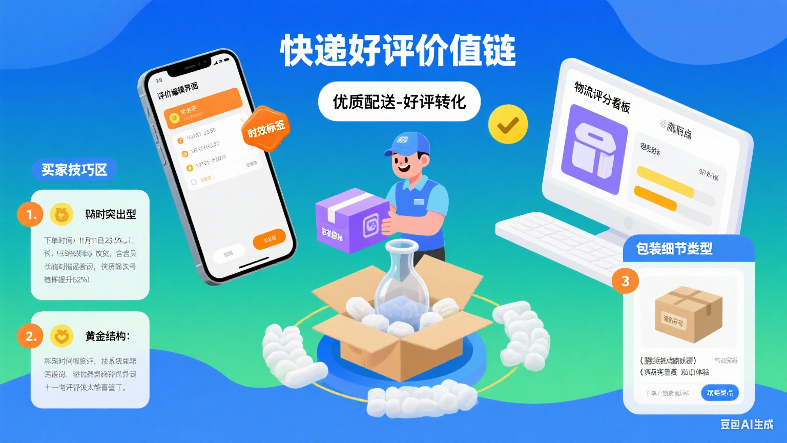 快递好评怎么写?买家实用技巧 + 商家引导攻略