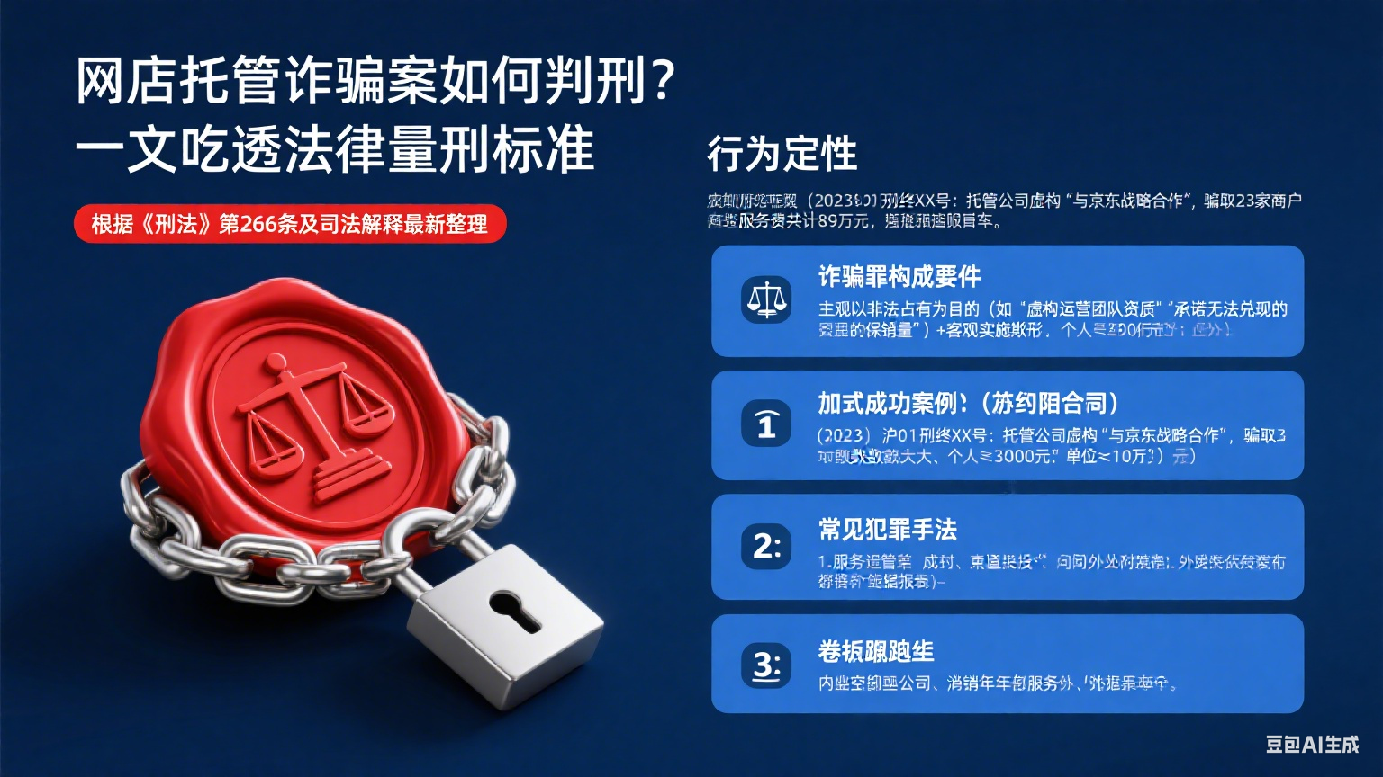 网店托管诈骗案如何判刑?一文吃透法律量刑标准