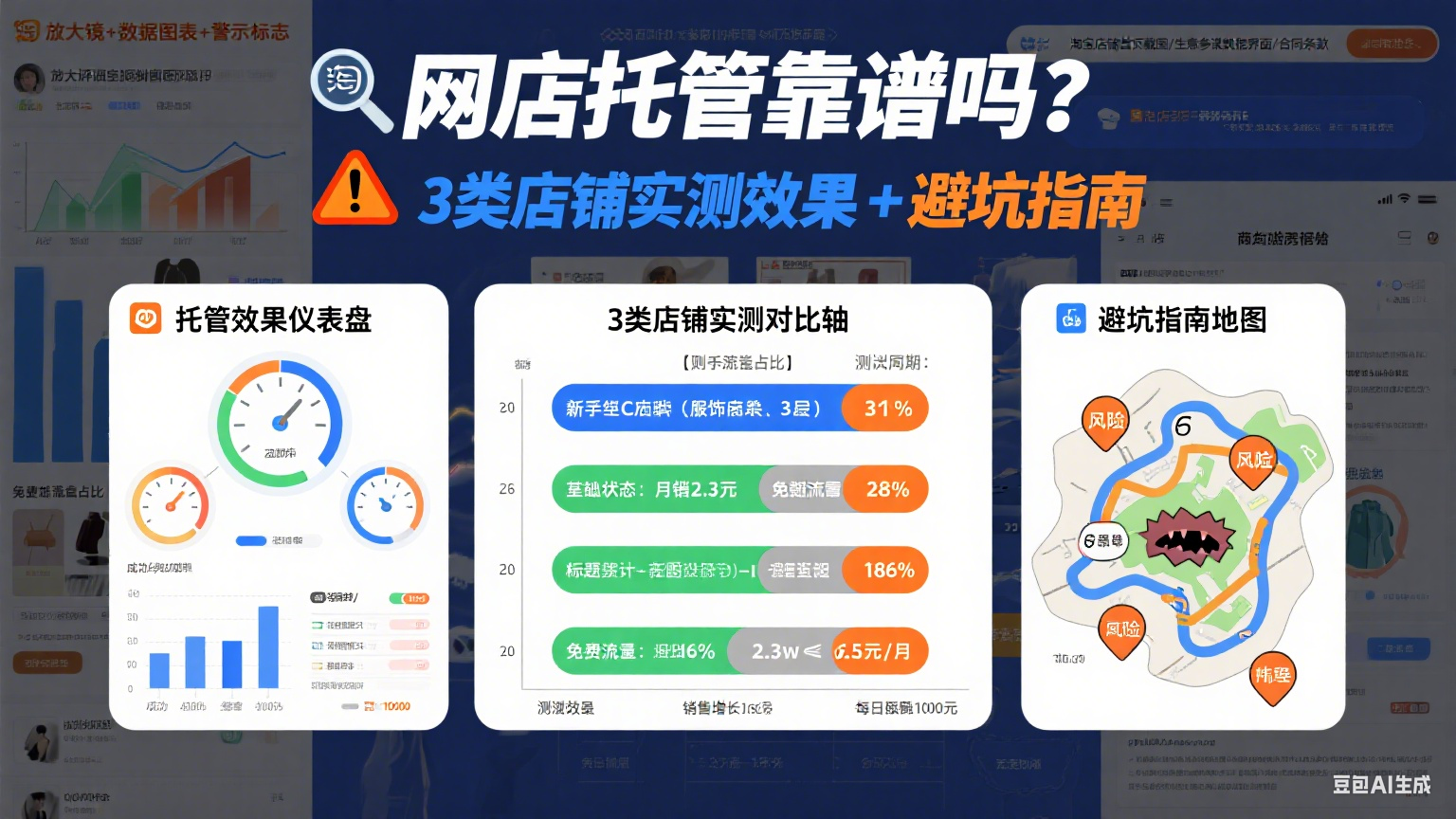 网店托管靠谱吗?3 类店铺实测效果 + 避坑指南