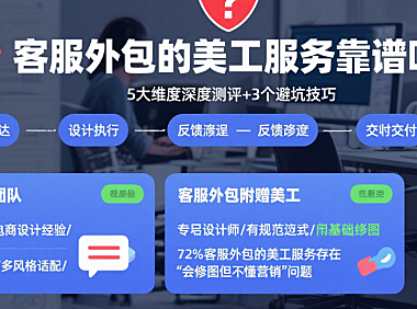 电商客服外包的美工服务靠谱吗？3类服务实测+4步避坑，卖家别踩这些雷