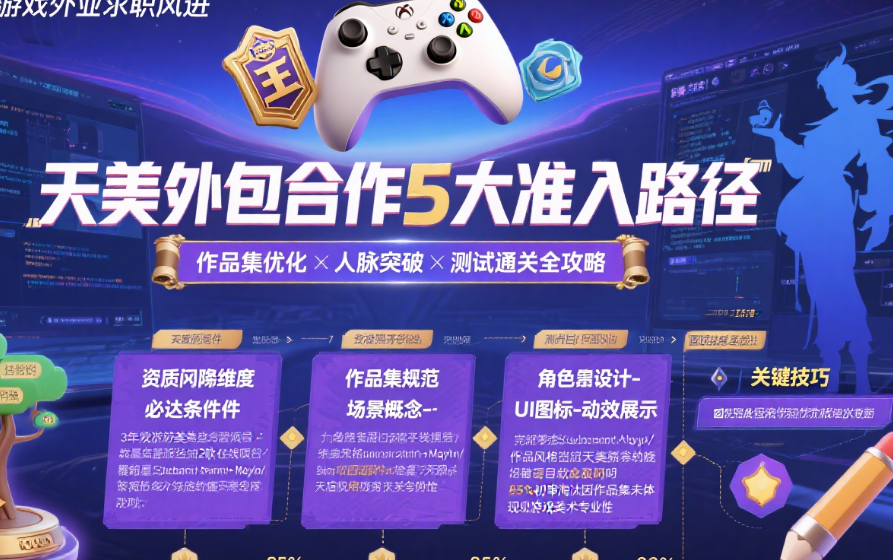 天美工作室外包怎么进?3类合作渠道+4步申请流程,附避坑指南