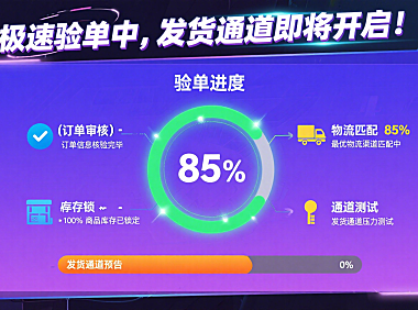 极速验单中，发货通道即将开启！