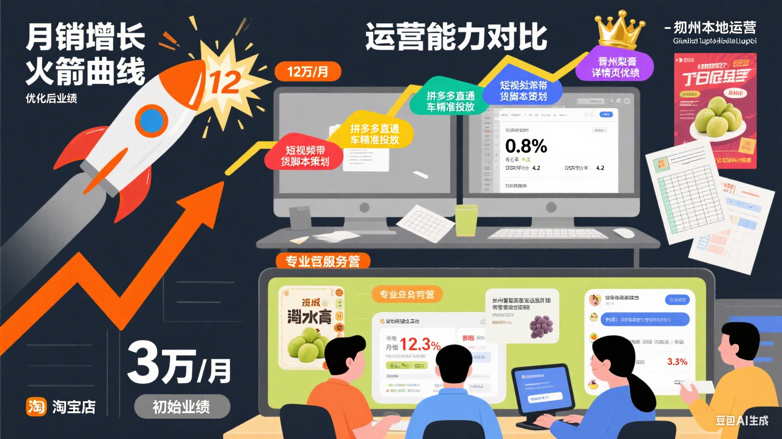 试了 5 家晋州淘宝托管运营,月销从 3 万到 12 万:指南