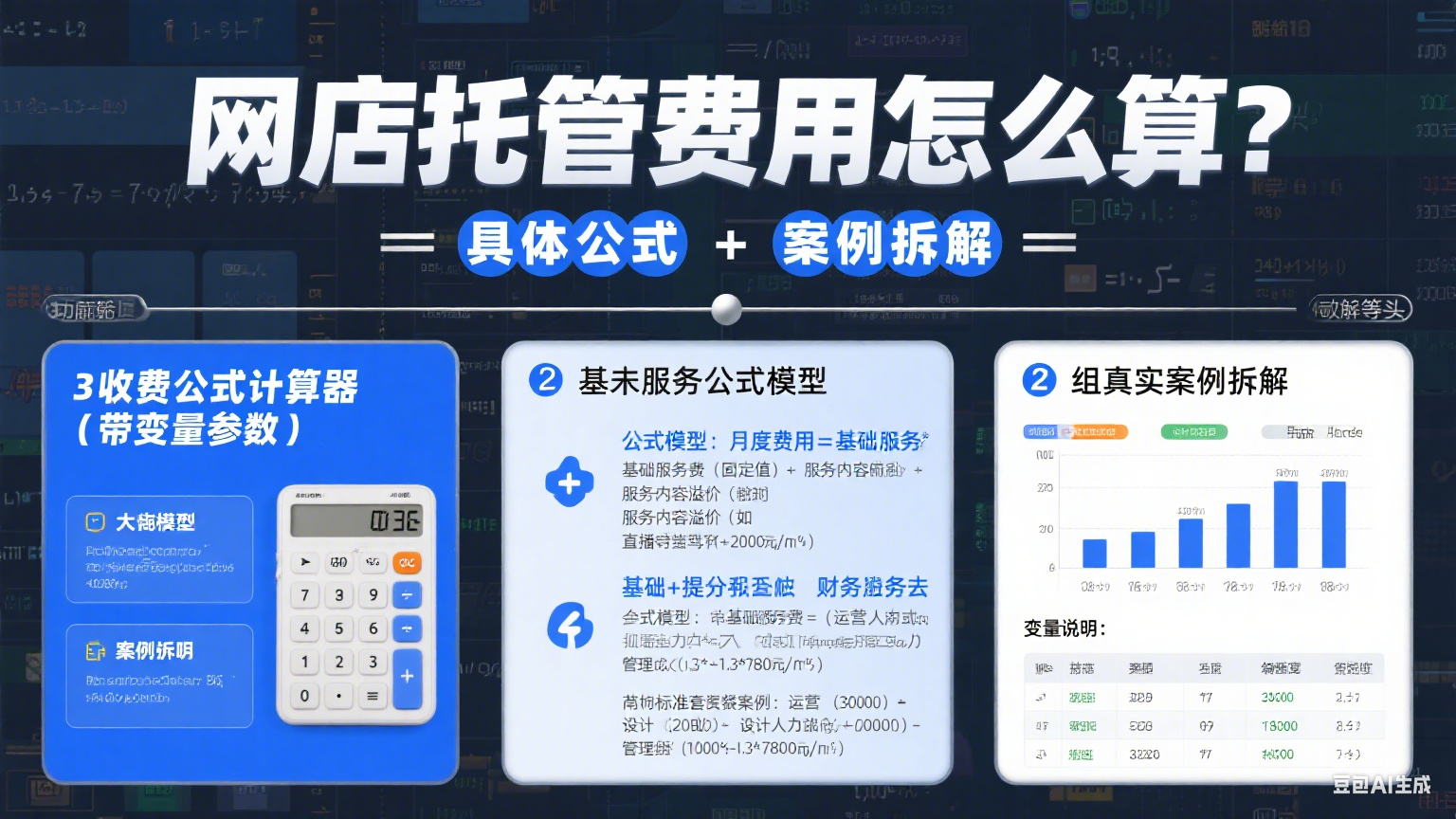 网店托管费用怎么算?具体公式 + 案例拆解