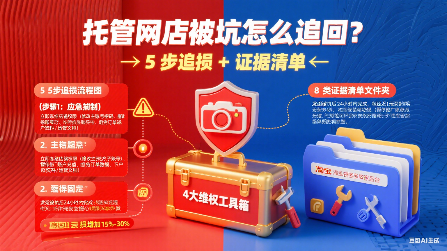 托管网店被坑怎么追回?5 步追损 + 证据清单