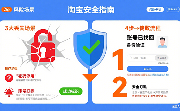淘宝账号找不回?3 大场景 + 4 步操作,新手也能搞定