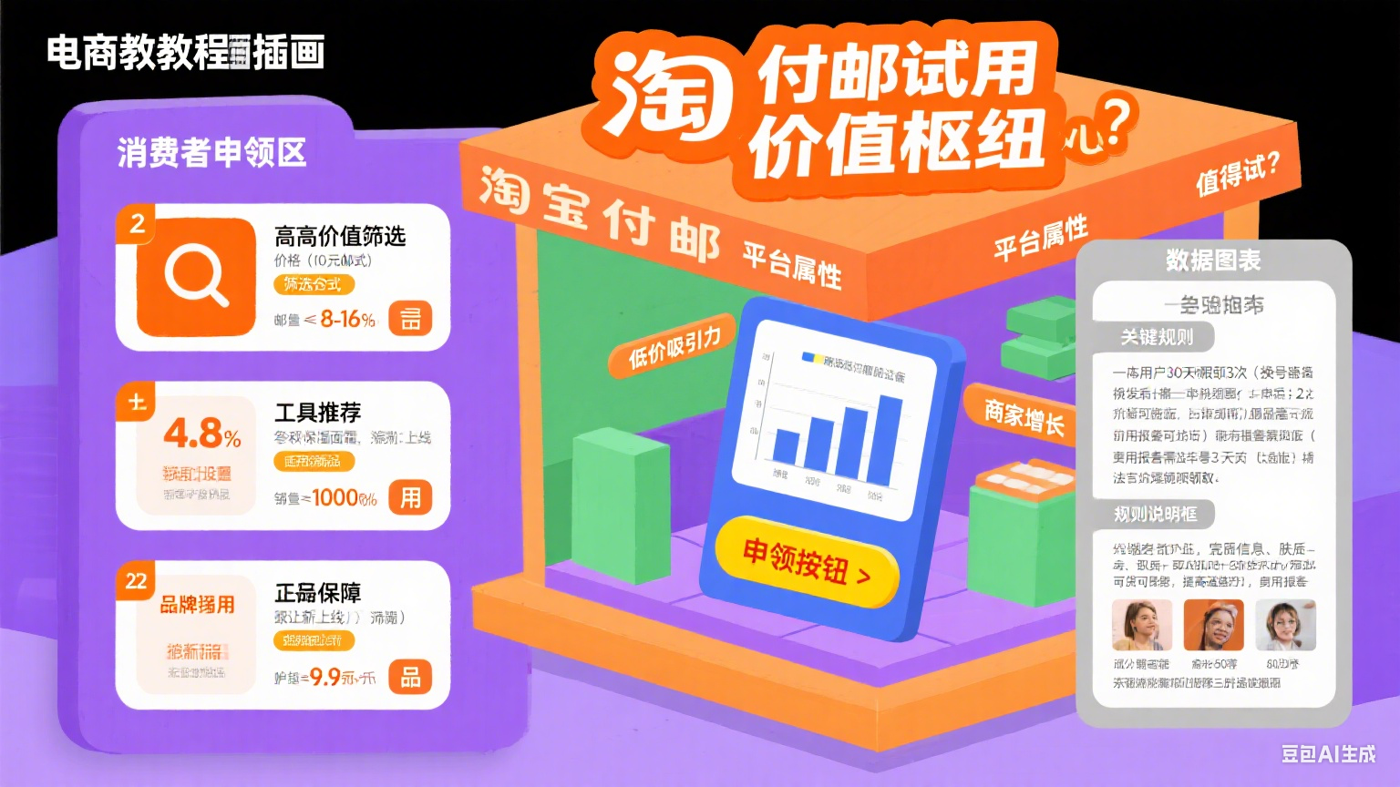 淘宝付邮试用中心