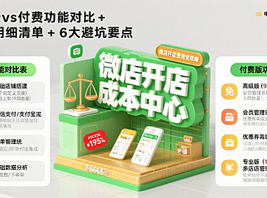 微店开店要钱吗？免费 vs 付费功能 + 成本明细 + 避坑攻略