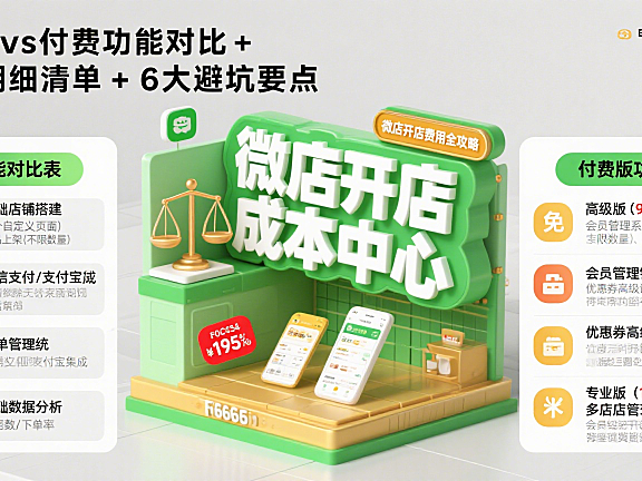微店开店要钱吗？免费 vs 付费功能 + 成本明细 + 避坑攻略