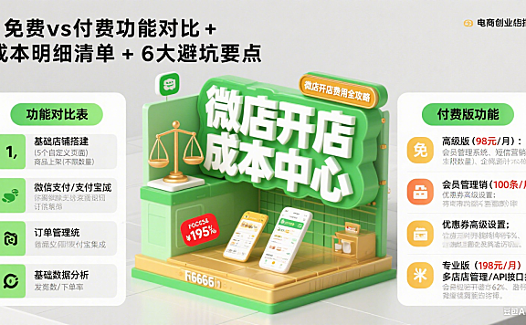 微店开店要钱吗?免费 vs 付费功能 + 成本明细 + 避坑攻略