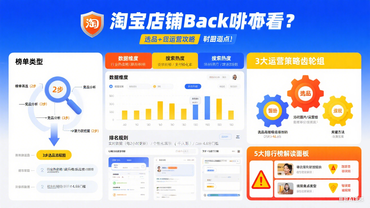淘宝店铺排行榜怎么看?选品 + 运营攻略(附避坑)