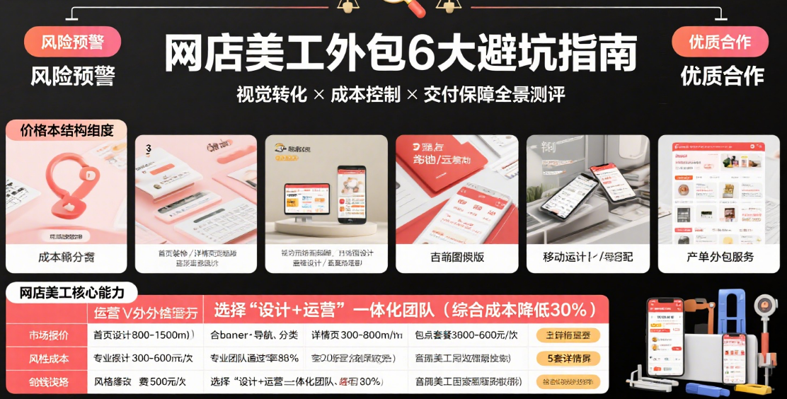 网店设计美工外包靠谱吗?3类服务拆解+5步避坑,附全平台适配指南