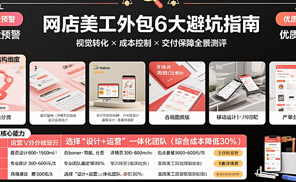 网店设计美工外包靠谱吗?3类服务拆解+5步避坑,附全平台适配指南