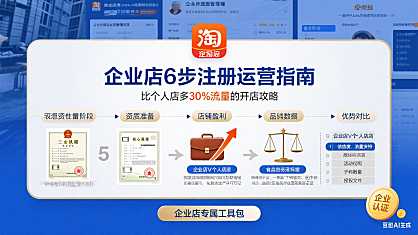 淘宝企业店怎么开？一篇看懂全流程，错过真的亏！