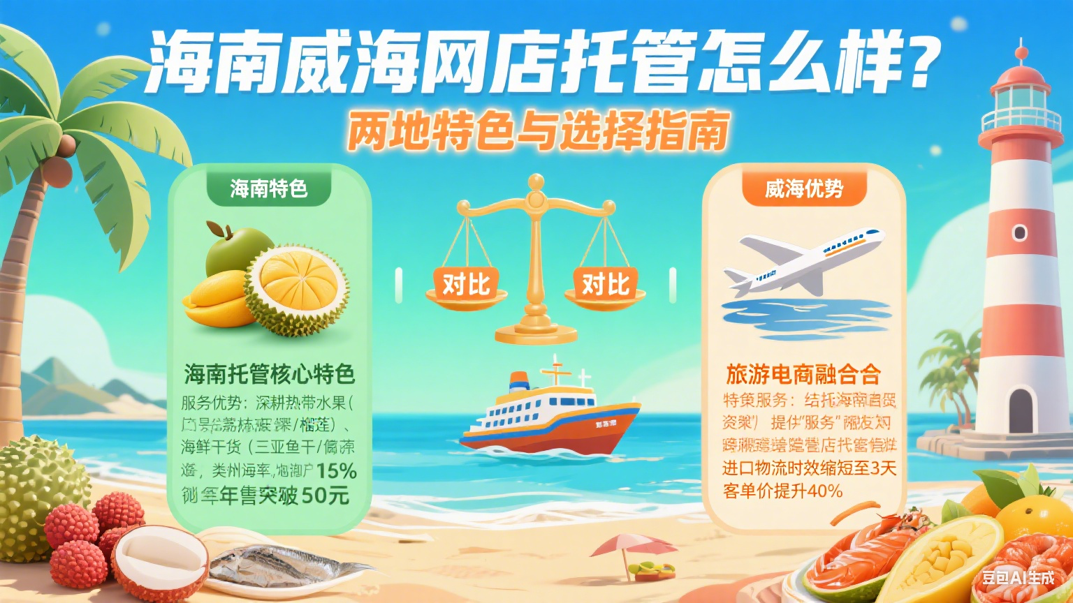海南威海网店托管怎么样?两地特色与选择指南