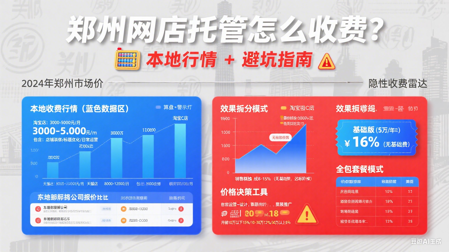 郑州网店托管怎么收费?本地行情 + 避坑指南