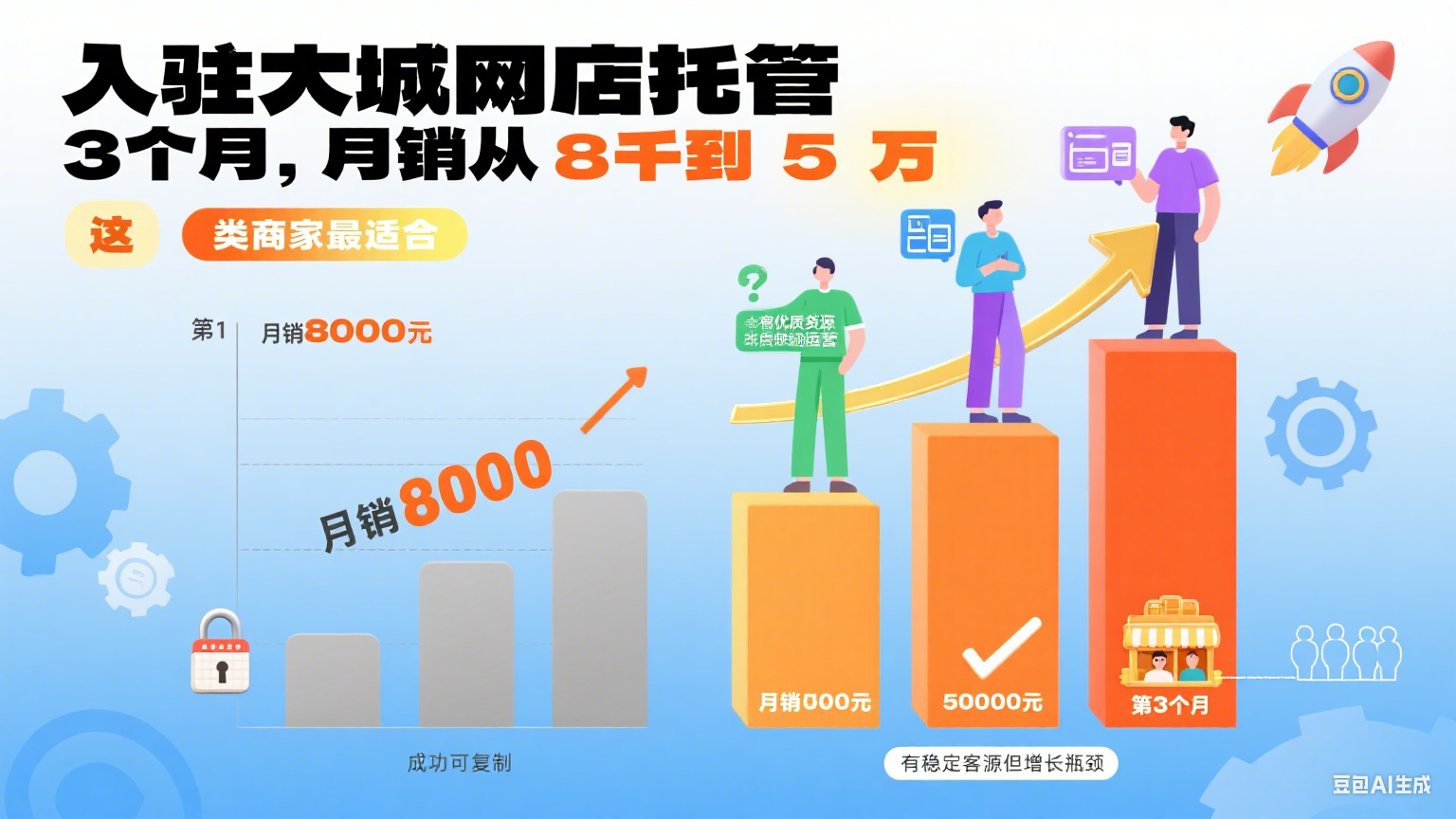 入驻大城网店托管 3 个月,月销从 8 千到 5 万:这 3 类商家最适合