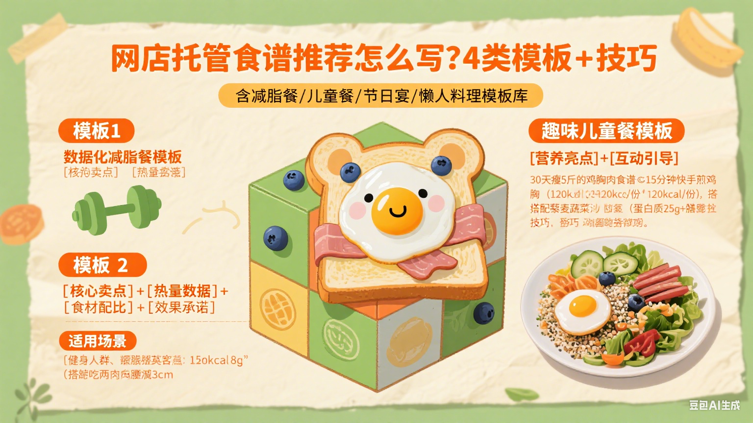 网店托管食谱推荐怎么写?4 类模板 + 技巧