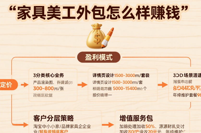 家具美工外包怎么样赚钱?4 大盈利模式 + 5 个提效技巧 + 避坑指南