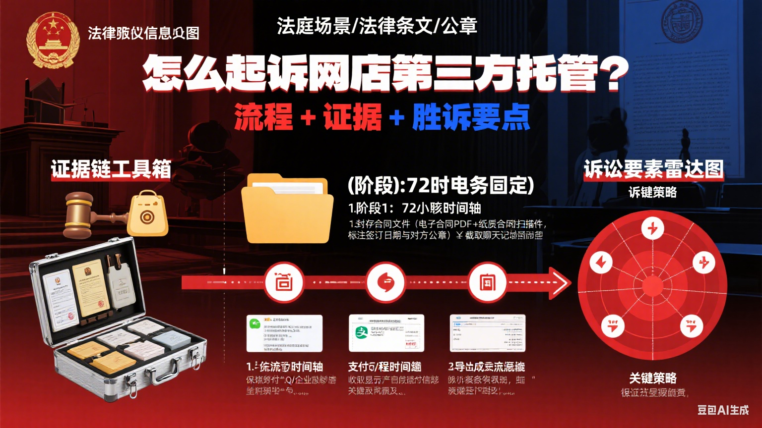 怎么起诉网店第三方托管?流程 + 证据 + 胜诉要点