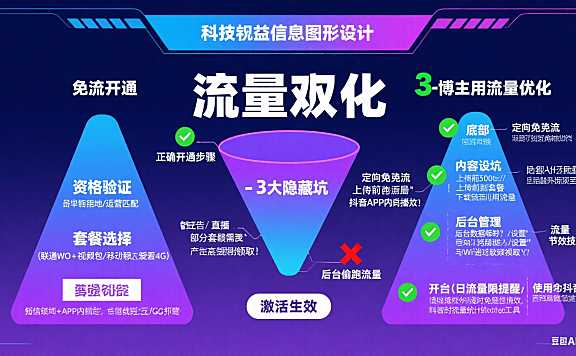 抖音免流量怎么弄？开通 + 避坑 + 博主高效用流指南