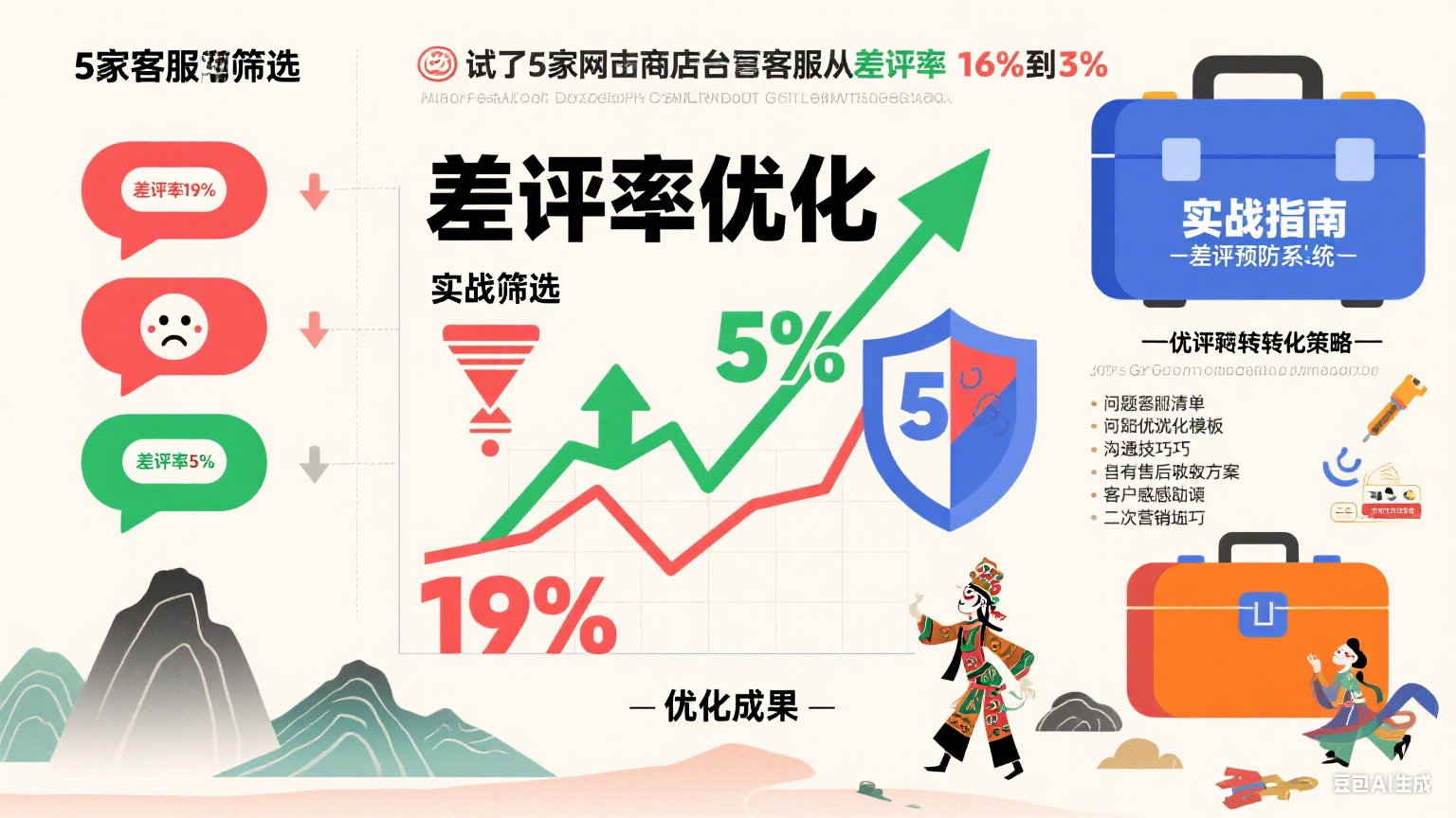 试了 5 家渭南网店托管客服,从差评率 19% 到 5%:实战指南