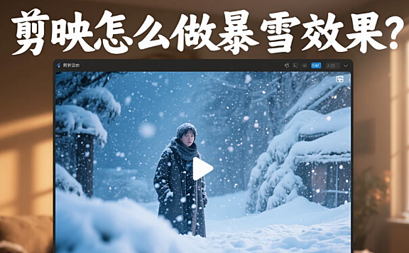 剪映怎么做暴雪效果?3步特效+2个氛围技巧,新手10分钟出电影感雪景