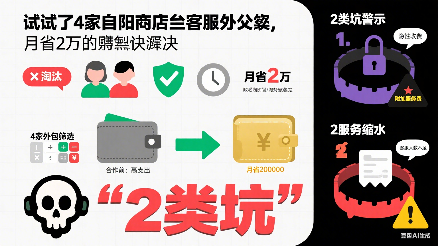 试了 4 家自贡网店托管客服外包,月省 2 万的秘诀:这 2 类坑别踩