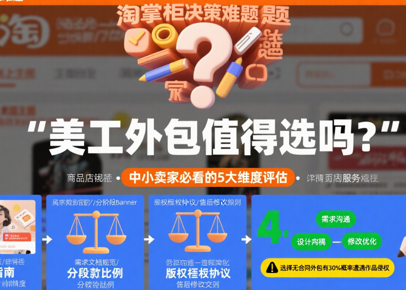 淘掌柜美工外包值得选吗?3类服务实测+4步避坑,电商卖家这样选更靠谱