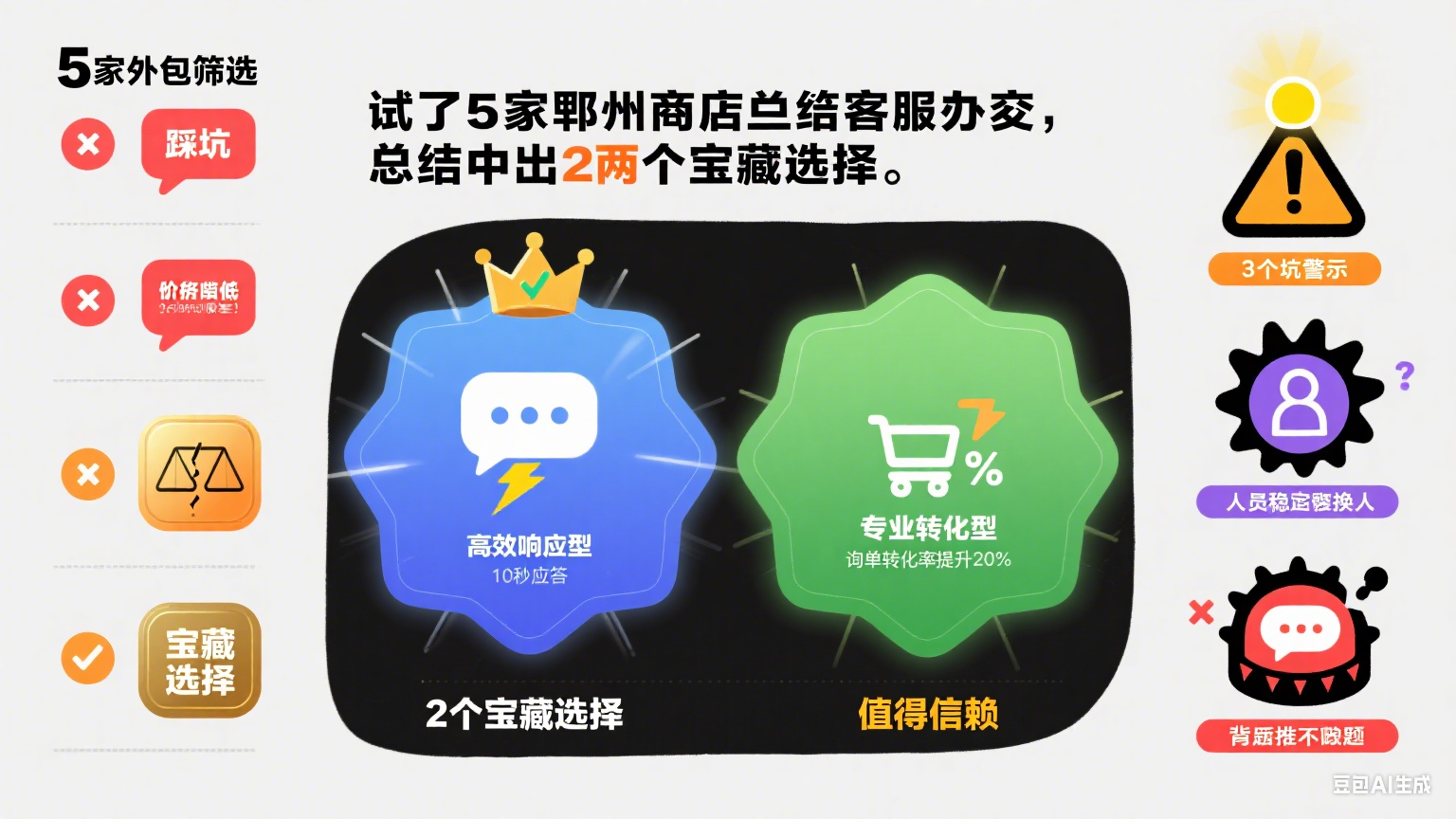 试了 5 家鄂州网店托管客服外包,总结出 2 个宝藏选择:这 3 个坑别再踩