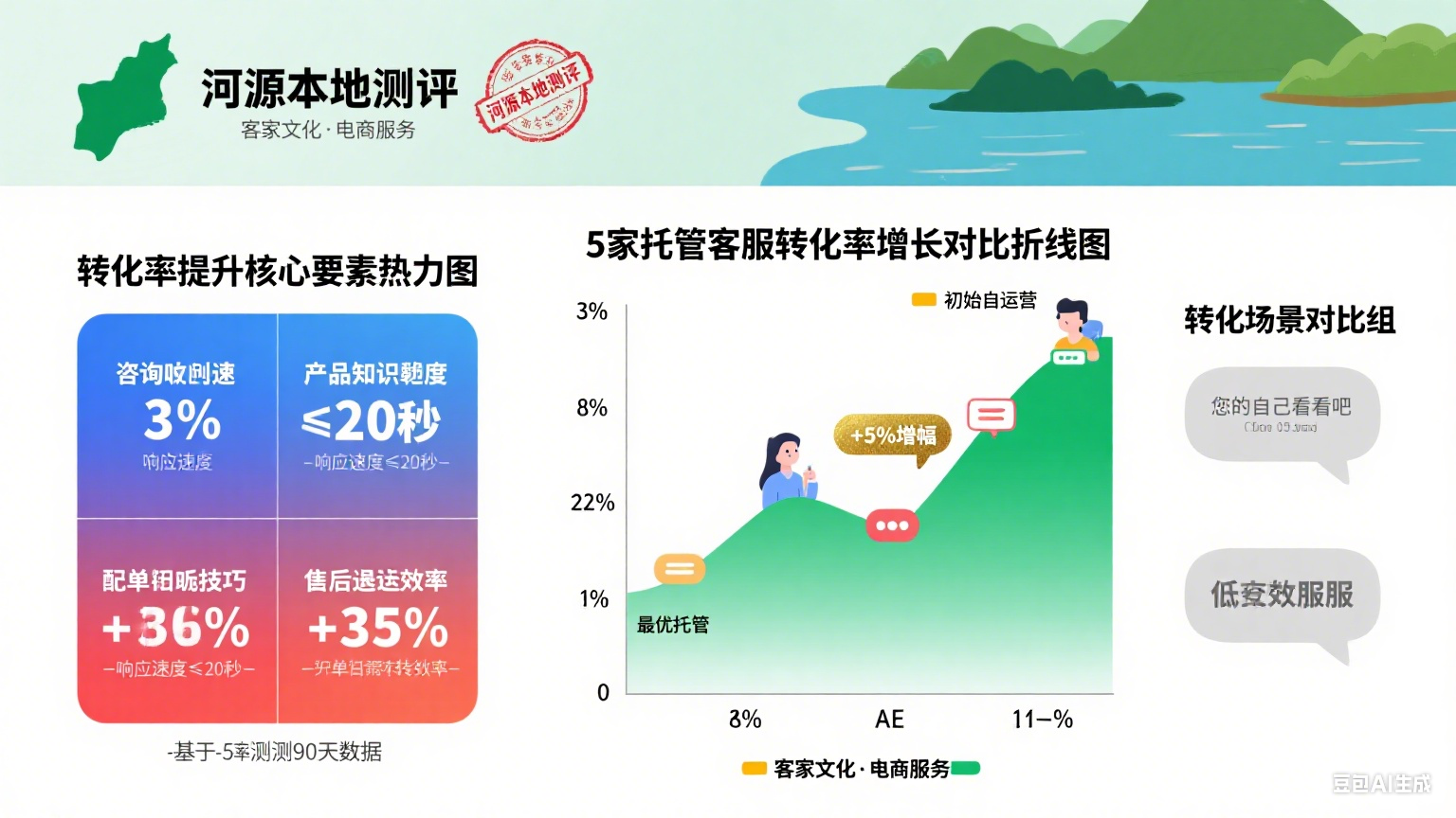 试了 5 家河源网店托管客服,转化率从 3% 到 8%:指南