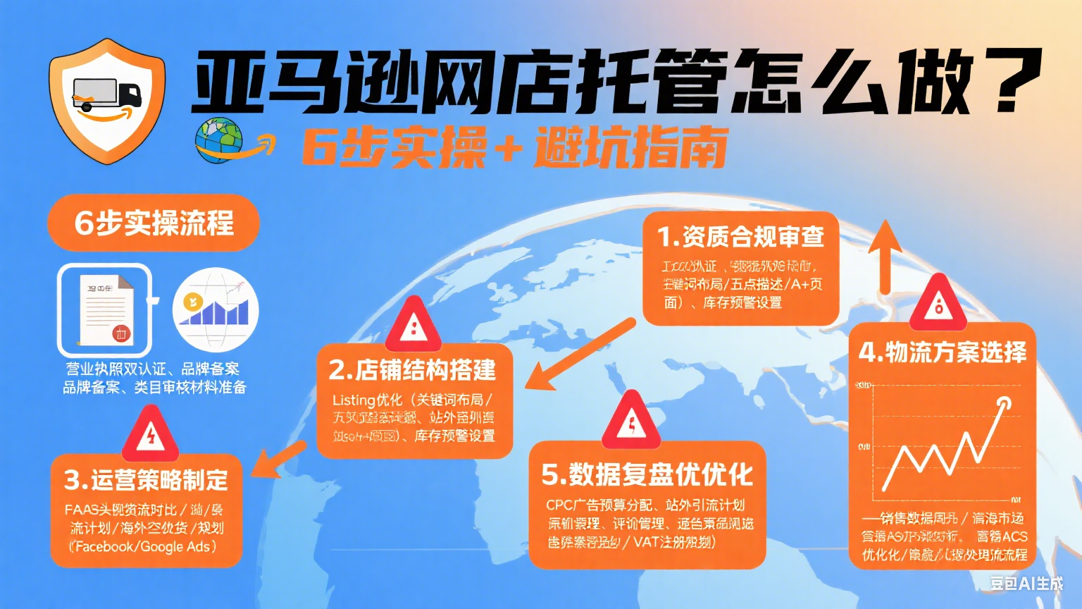 亚马逊网店托管怎么做?6 步实操 + 避坑指南