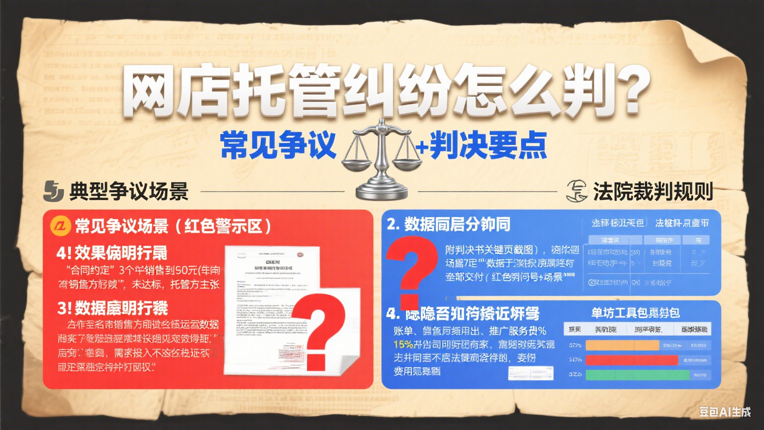 网店托管纠纷怎么判?常见争议 + 判决要点