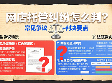 网店托管纠纷怎么判？常见争议 + 判决要点