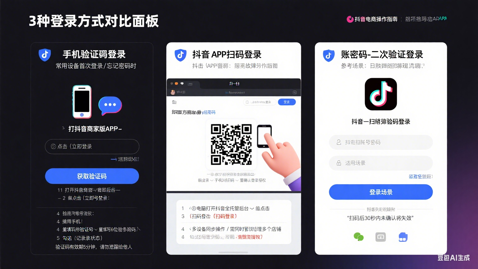 抖音全托管网店怎么登录?3 种方式 + 异常处理