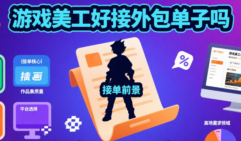 游戏美工好接外包单子吗?3 类单子难度 + 5 个接单渠道,新手也能少走弯路