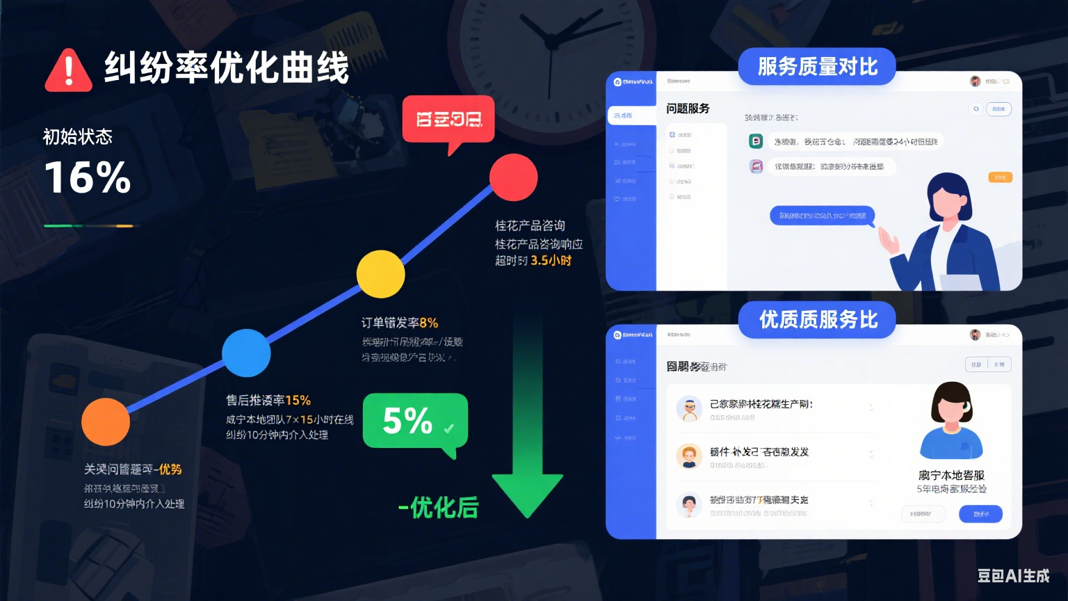 试了 5 家咸宁网店托管客服,纠纷率从 19% 到 5%:指南