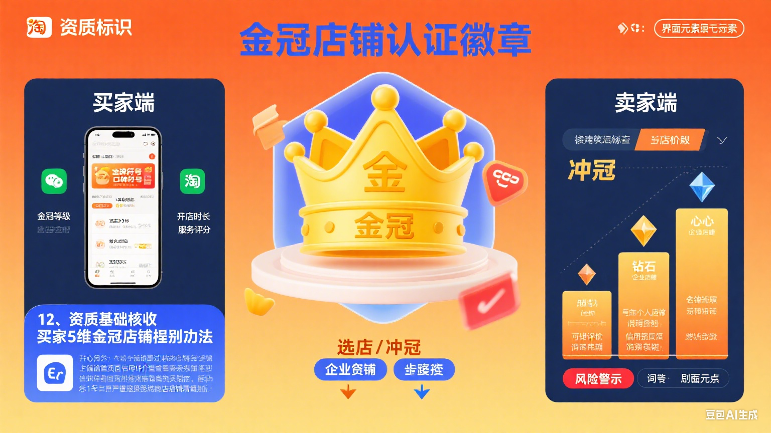 淘宝金冠店铺靠谱吗?买家选店 + 卖家冲冠指南