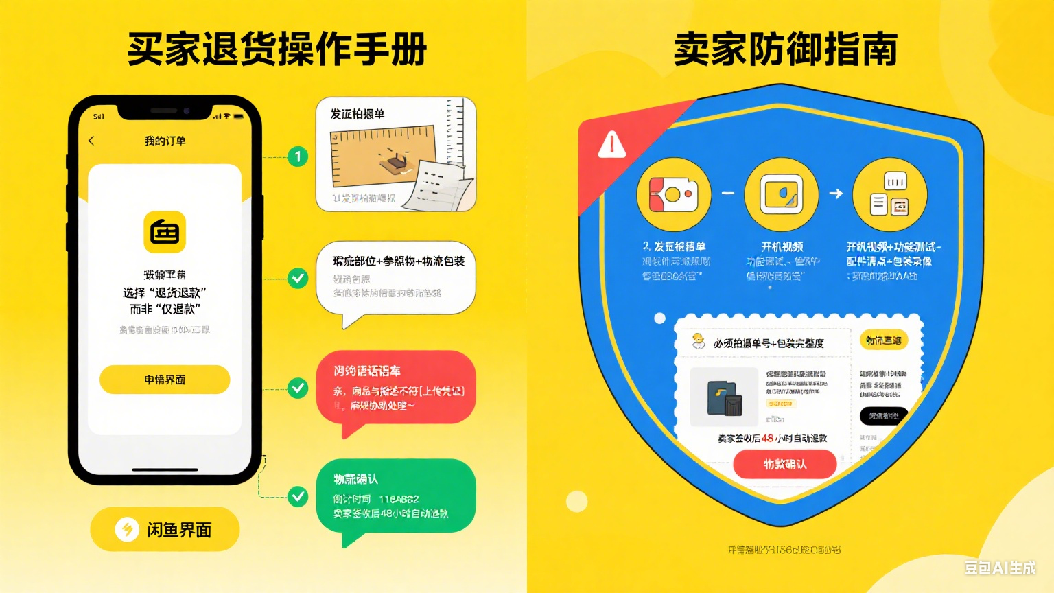 闲鱼怎么退货?买家流程 + 卖家应对 + 避坑全攻略
