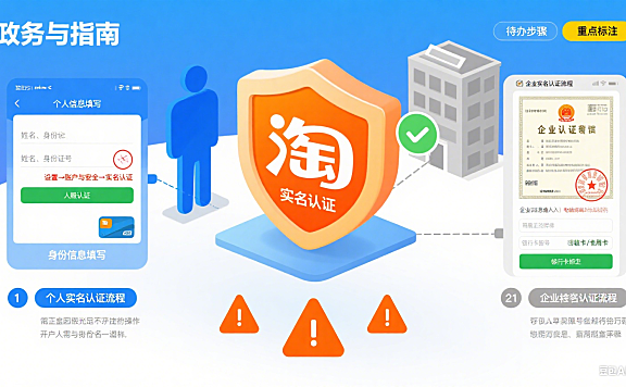 淘宝实名认证怎么弄？个人 / 企业流程 + 3 个避坑点，一文搞定